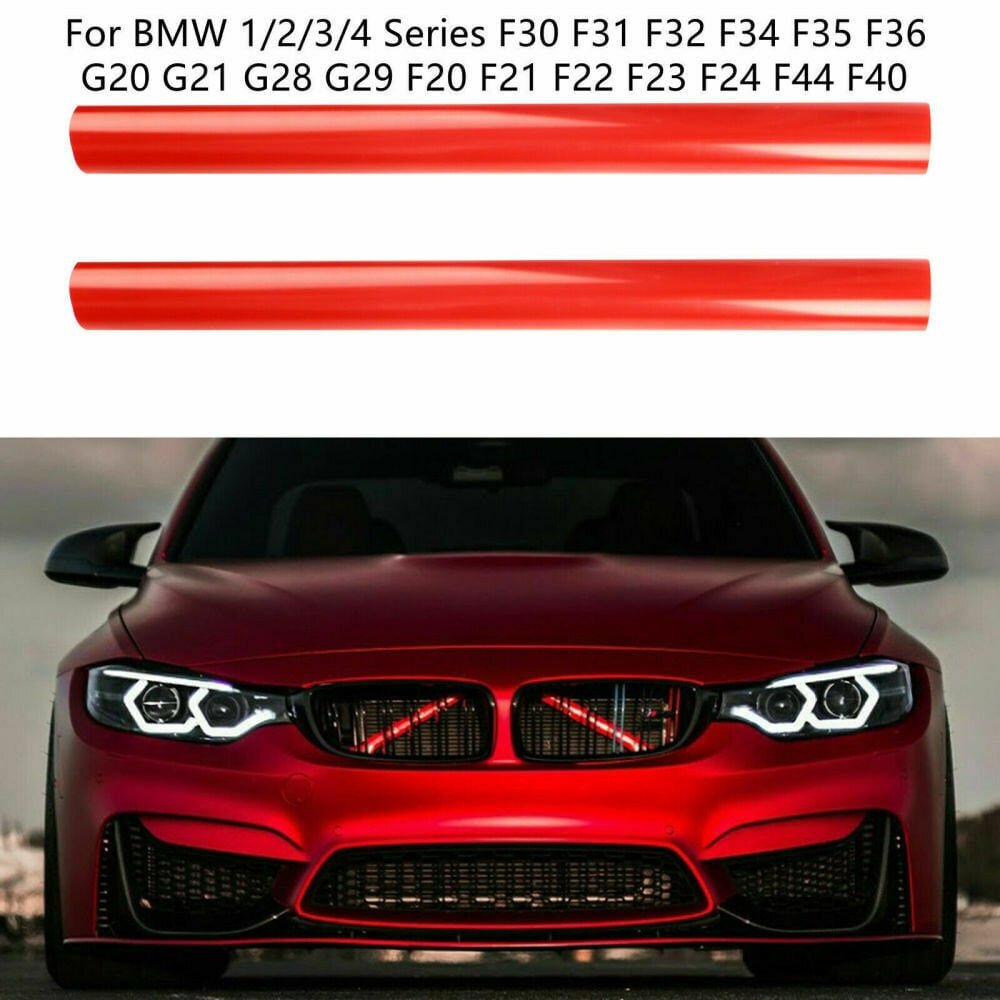 BMW Red Grill Bar V Brace F45 2 Series Front Grille Trim Strips Cover